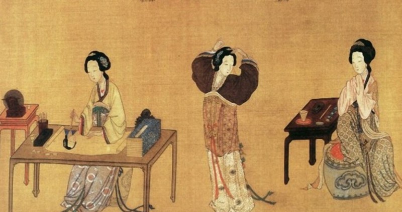 Studiengangsbild, eine chinesische Zeichnung, Tuschemalerei
